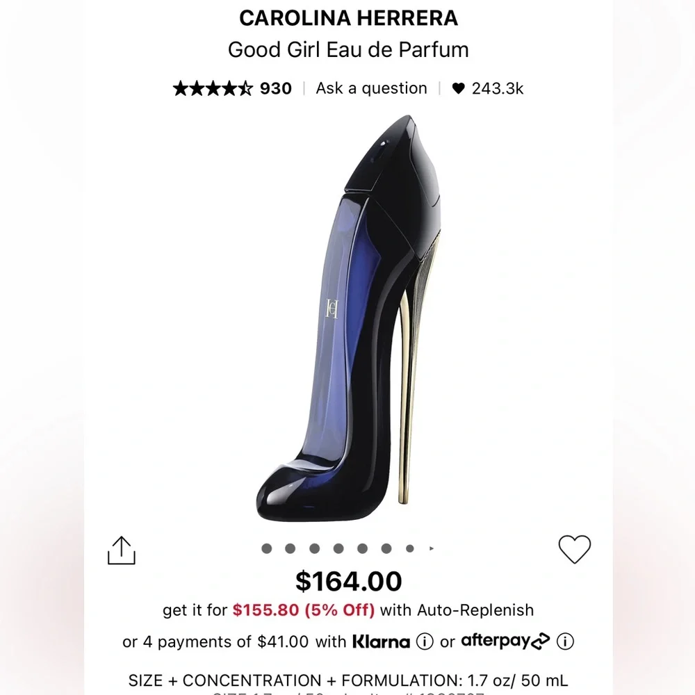 CAROLINA HERRERA Good Girl EDP Vial Spray Sample 1.5 mL - Picture 2 of 9